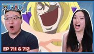 HAKUBA JOINS THE FIGHT 😱 | One Piece Episode 711 & 712 Couples Reaction & Discussion