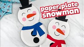 Paper Plate Snowman Craft For Kids