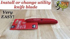 Utility knife blade change