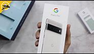 Google Pixel 6 Pro CLOUDY WHITE - Unboxing & Official Case!