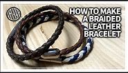 [Leather Craft] How to make a Braided Leather Bracelet