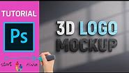 Best Free 3D Logo Mockup Design | Adobe Photoshop Tutorial