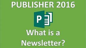 Publisher 2016 - Newsletter Design Tutorial - How to Make Create & Use in Microsoft MS 365 Tutorial