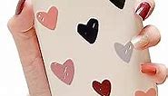 Jmltech for iPhone 13 Pro Case Girly Cute Women Silicone Heart Phone Case Slim Thin Protective Cell Phone Cases for iPhone 13 Pro (Beige)