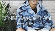 I Made A Bape Inspired Denim Hoodie From Scratch - DIY Denim Camouflage