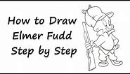 How to Draw Elmer Fudd Step by Step - by Laor Arts