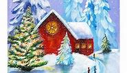 Cinnamon Cooney, Art Sherpa©️ on Instagram: "Vintage White Christmas gathering together painting step by step Class. 12 days of Holiday art fun you can paint at home all inspired by the styles of Vintage ad Retro Christmas cards. Can not wait to see you at the Easel #theartsherpa #Christmas #vintagechristmas #christmas painting #makearteveryday #artsy #artoftheday #instaart #painting #instapainting #artistsofig #artistsofinstagram #instagramkart #paintingoftheday #learntopaint #artvideo #artclas
