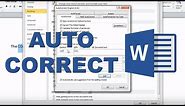 How to add words to autocorrect in Microsoft Word