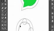 Step-by-Step Tutorial: Designing the Whatsapp Icon in Adobe Illustrator #shorts #illustrator