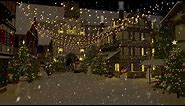 The Snowy Christmas Village Scenery | Snow Falling Sound 8 Hours