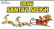 How to draw Santa and his Sleigh