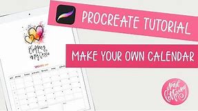 Procreate TUTORIAL: Calendar Maker | How to create a PRINTABLE CALENDAR on your iPad or iPhone!