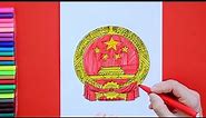 How to draw the National Emblem of China