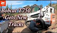 Bobcat T750 Skid Steer Installing New Tracks