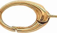 13MM 14K Solid Yellow Gold Oval Push Clasp Spring-Loaded Hinge by CRAFT WIRE