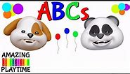 Alphabet Songs for Children Nursery Rhymes - Animoji Animals (So cute and adorable!)