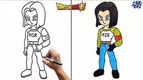 Android 17 Drawing || How to Draw Android 17 Full Body Step by Step