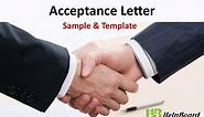 Acceptance Letter Format | Download Free Acceptance Letter Template & Sample | HRhelpboard