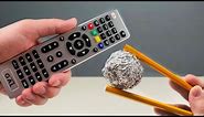 🔥🔥 Even the rich do it! Repair the remote control with foil and glue !