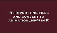 R : Import png files and convert to animation(.mp4) in R