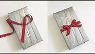 How to tie a bow with one sided ribbon on your gift box