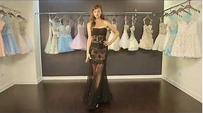 Black transparent lace dress | Prom Dress Video