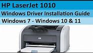 How To Install HP LaserJet 1010 Driver In Windows 10 And Windows 7?