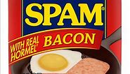 SPAM with Real HORMEL Bacon, 7 g protein per serving, 12 oz Aluminum Can