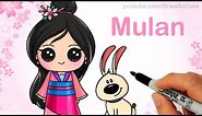 How to Draw Chibi Mulan step by step Cute Disney Princess