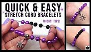 How to Make a DIY Beaded Stretch Cord Bracelet Tutorial