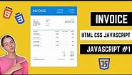 Create Invoice Slip HTML CSS and JavaScript | Invoice Template