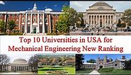 Top 10 Universities in USA for Mechanical Engineering New Ranking