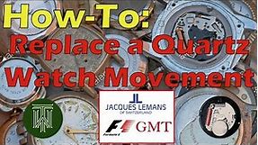 How To Replace a Quartz Watch Movement - Watch Repair / Step-by-Step Instruction