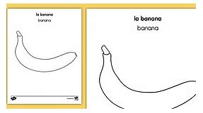 Spanish Vocabulary Coloring Sheet: La banana