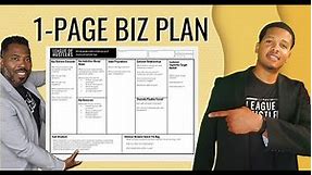 How to Write a One Page Business Plan Template & Example | Business Model Canvas (Ep202)