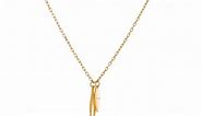 Wishbone Pendant Necklace in 14K Gold, 17.75