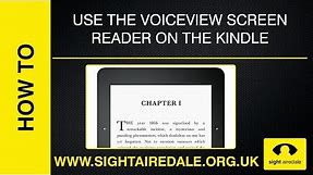 How to make your Kindle read books to you using VoiceView