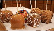 Caramel Apples - Fun Tasty Toppings - Snickers M&Ms Butterfinger & More!