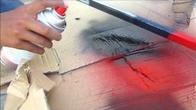 how to spray paint a hockey stick