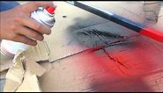 how to spray paint a hockey stick