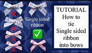 🎀 🎁 How to Tutorial Tie a perfect bow with single sided ribbon cardmaking velvet grosgrain satin DIY
