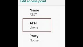 AT&T 4G LTE APN Settings for Android Galaxy