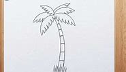 How to draw palm tree for kids