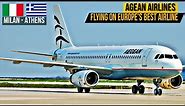 TRIPREPORT - Aegean airlines ✈︎(ECONOMY) Airbus 320 Flight from Milan to Athens. ✈︎