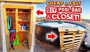 DIY pool bar and closet, cheap & simple | above ground pool storage mods