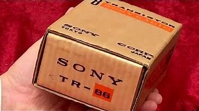 Sony 1959 transistor radio VINTAGE UNBOXING! TR-86 - collectornet.net