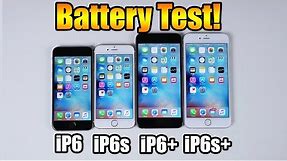 Battery Test! iPhone 6s vs iPhone 6s Plus vs iPhone 6 vs iPhone 6 Plus