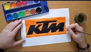 How to draw the KTM logo