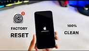 How to reset any iPhone || Factory Reset any iPhone 🔥
