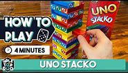 How to Play Uno Stacko in 4 minutes (Jenga + Uno)
